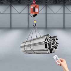 3-in-1 Electric Hoist Winch Portable Crane Lift 660lbs w/Wire & Wireless Remote