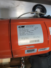 CM Model F 1/2 ton Electric Hoist, 16 fpm 4.8 mpm w/ stand