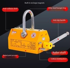 100/200Kg Strong Magnetic Crane Labor-Saving Design Permanent Magnet Sucker