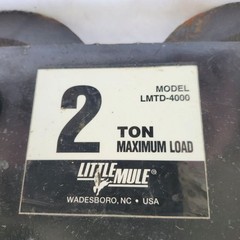 Little Mule (CM) 2 Ton Hoist Beam Push-Pull Trolley LMTD-4000 USA Used Excellent
