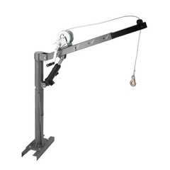 1000 Lbs Pickup Truck Crane Hoist Crane 360° Swivel Hoist Lift w/ Manual Winch