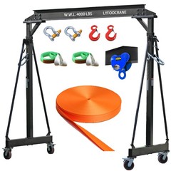 2T (6600 lbs Static Loading Test) Gantry Crane, Height Adjustable 7.78~11.04 …
