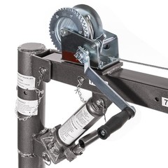 1/2Ton Hydraulic Mounted Crane w/ Cable Winch Pickup Truck Lift Push 1100 Lb.