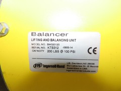 Ingersoll Zimmerman BW020120 Pneumatic Air Balancer 6′ Travel 400Lb Swivel Mount