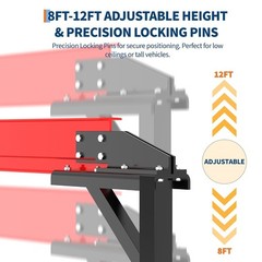 Portable Adjustable Gantry Crane 2200/4400 lbs Shop Hoist w/ Swivel Casters
