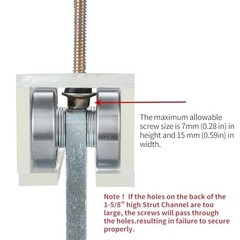 Electric Hoist Trolley Assembly – 8 Wheel Rollers for Garage Hoist Systems, Fits