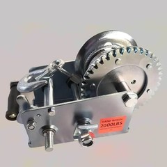 Manual Winch with Bidirectional Self-Locking Hand Crank for Household Towing
