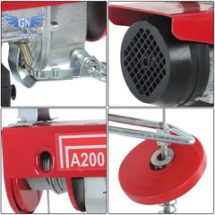 Mini Electric Hoist 110v 440lbs/200kg 6.6ft/2m Wired Remote Control