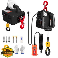 USYATO 1100LBS Electric Hoist Winch 110V Black Remote