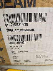 Duff-Norton Trolley 2597-359-15 Monorail NSN: 3950-01-285-5631