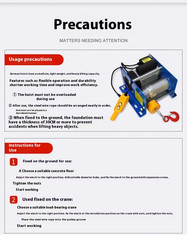 Small Wire Rope Remote Control Electric Fast Lifting and Lowering Winches