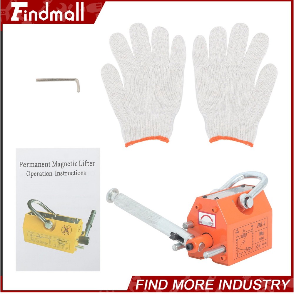 Findmall Magnetic Lifter 220 lbs/100 kg Pulling Capacity 2.5 Safety Factor Hoist
