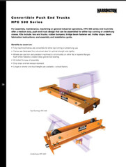 HARRINGTON HPC CONVERTIBLE SINGLE GIRDER END TRUCK PAIR – 2 TON