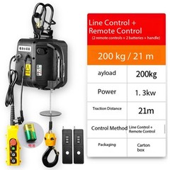Electric Hoist 220V Wireless Remote Control Household Portable Small Crane