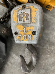 INGERSOLL-RAND ML1000K-2C10-C6U HOIST 1 TON AIR HOIST 10 FT LIFT HOOK MOUNT