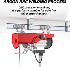 6 Wheel Hoist Trolley with Rollers Strut Trolley Assembly for Electric Hoist