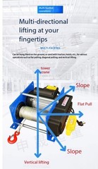 Small Electric Winch 200-400KG Electric Winch 30M Wire Rope Winch Crane