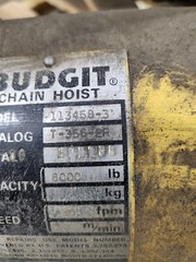 Budgit 113458-3 Electric Overhead Chain Hoist 10′ Ft. Lift 3 PH 3 Ton 6000 Lbs