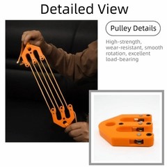 2PCS 4:1 Pulley Hoist System Heavy Duty Block & Tackle Gear fits Outdoor Hunting