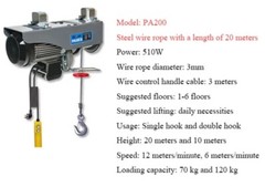 Miniature Electric Hoist 220v Household Small Crane Crane Lift Hoist