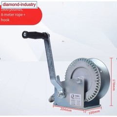 1600 pounds Manual Hand Winch Manual Winch Small Lifting Winch with Wire Rope