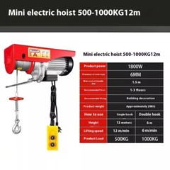 Electric Winch Handheld Portable Winch Workshop Garage Gantry Crane Lift