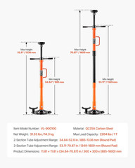 Underhoist Support Stand, 1 Ton (2204 Lbs) Capacity under Hoist Jack Stand with