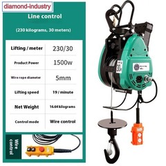 230kg wire-controlled, 30m steel wire rope, 220V portable hoist, hanging type