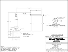 GORBEL ARTICULATING JIB CRANE – 500 LB CAPACITY, SPAN 16 FT, HUB 10 FT