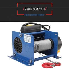 220V Electric Winch 200-400KG Electric Hoist 30-Meter Wire Rope Winch Crane