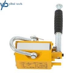 220lbs / 100 kg Magnetic Lifter Lifting Magnet Hoist 2.5 Safety Factor Yellow