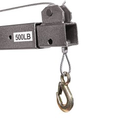 1/2Ton Hydraulic Mounted Crane w/ Cable Winch Pickup Truck Lift Push 1100 Lb.