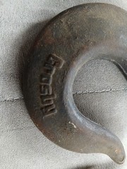 2 Crosby Hoist Hooksheavy Duty Steel Used Condition See Pictures for Details