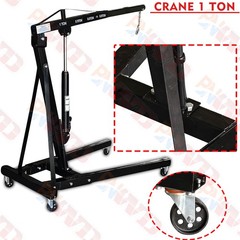 1 x 1 Ton Folding Hydraulic Engine Crane Hoist Lift ALLOYWORKS
