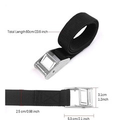 600 lbs Capacity 2 Ft x 1 Inch Ratchet Strap, Heavy-Duty Adjustable Lashing T…