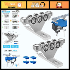 Electric Hoist Trolley – 6+2 Wheel Unistrut Rollers, Anti-Lock & Anti-Fall, Gara