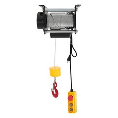 880Lbs Electric Winch Hoist w/Emergency Stop, 100ft Cable for Garage/Lifting US