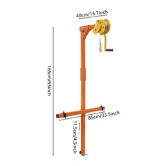 Air Conditioner Lifting Crane Bracket A/C Lifting Tool W/1200lbs Hand Winch