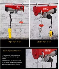Electric Hoist Home Use Mini Crane 220V Compact Lifter Wireless Remote Control