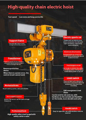 Electric Hoist Winch Trolley Lifting Equipment Crane Electric Chain Hoist