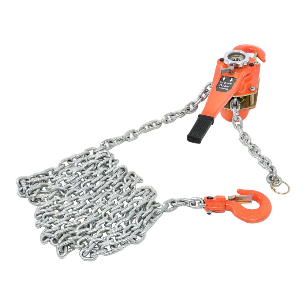Manual Lever Block Steel Chain Hoist Wrench Hoist 6600lb Capacity 20ft G80 Chain