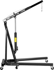 2 Ton Folding Engine Lift with 6 Wheels Heavy Duty Steel Hydraulic Shop Crane