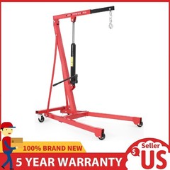 1.5 Ton Engine Hoist Lift ,Portable Hydraulic Cherry Picker Shop Crane 3000 LBS