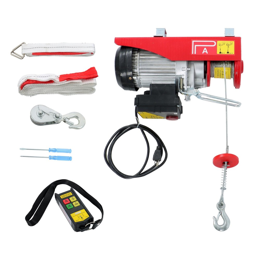 110V 880lbs Automatic Lift Electric Hoist with 328ft Wireless Remote Control
