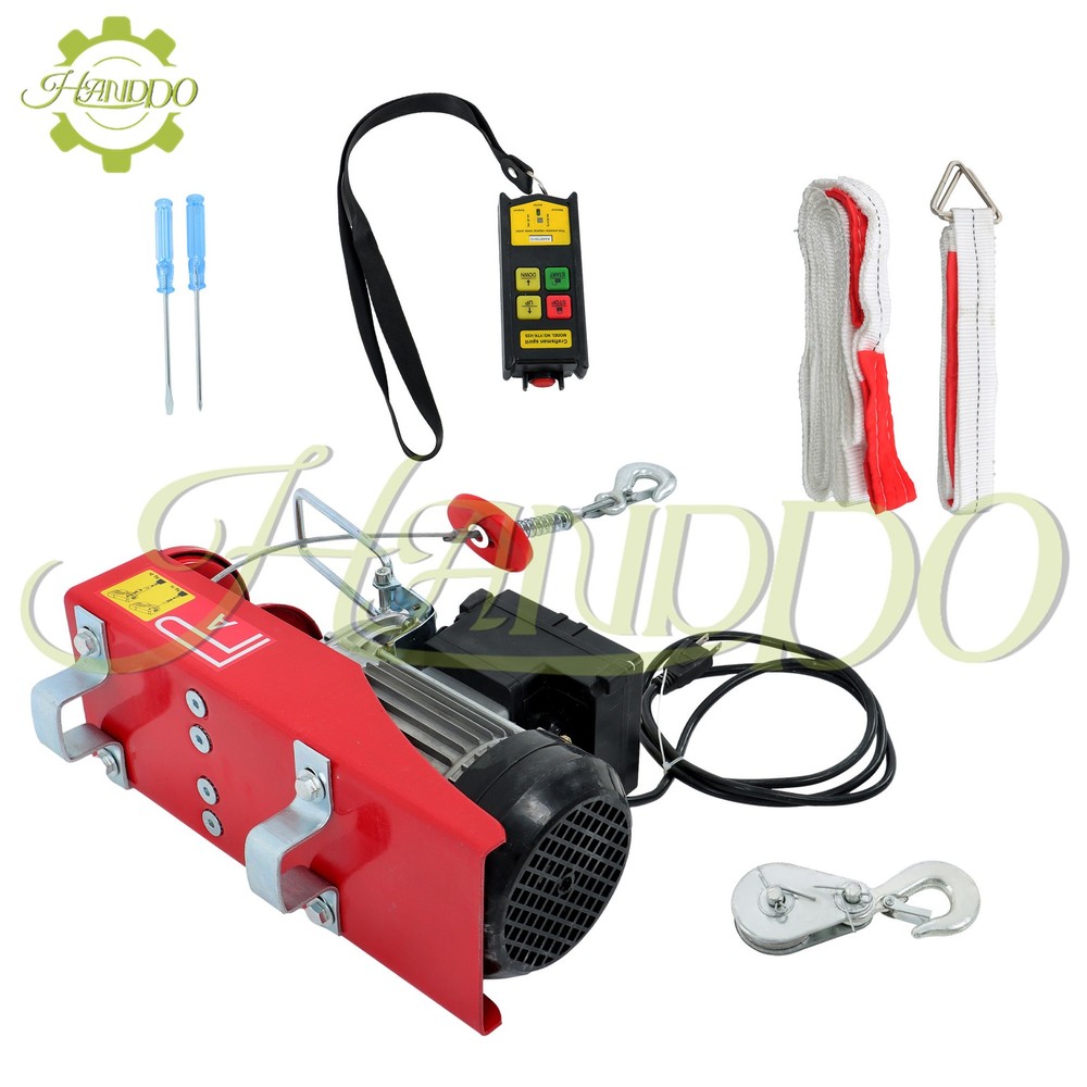 880lbs Electric Hoist with 328ft Wireless Remote Control, 40ft/20ft Lifting