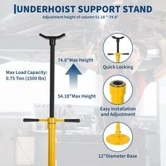 2 Ton Folding Engine Hoist Lift ,Hydraulic Shop Crane w/Underhoist Support Stand