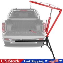 Hydraulic Pickup Truck Crane ,1000Lbs Capacity 360° Swivel Hitch Mounted Crane