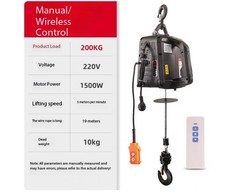 Electric Hoist 220V Home Use Mini Crane Lifter Remote-Controlled Electric Hoist