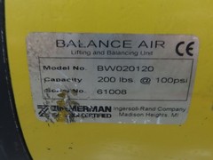 Ingersoll Zimmerman BW020120 Pneumatic Air Balancer 6′ Travel 400Lb Swivel Mount