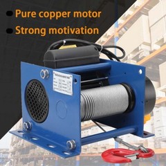 110V Electric Hoist Winch Electric Winch 30m Wire Rope 200-400KG Steel Plate